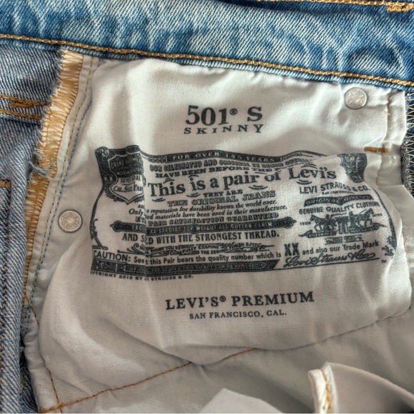 Levi’s 501 Skinny Jeans - Tango Light - Women’s 27 - button fly, high rise - Picture 7 of 10